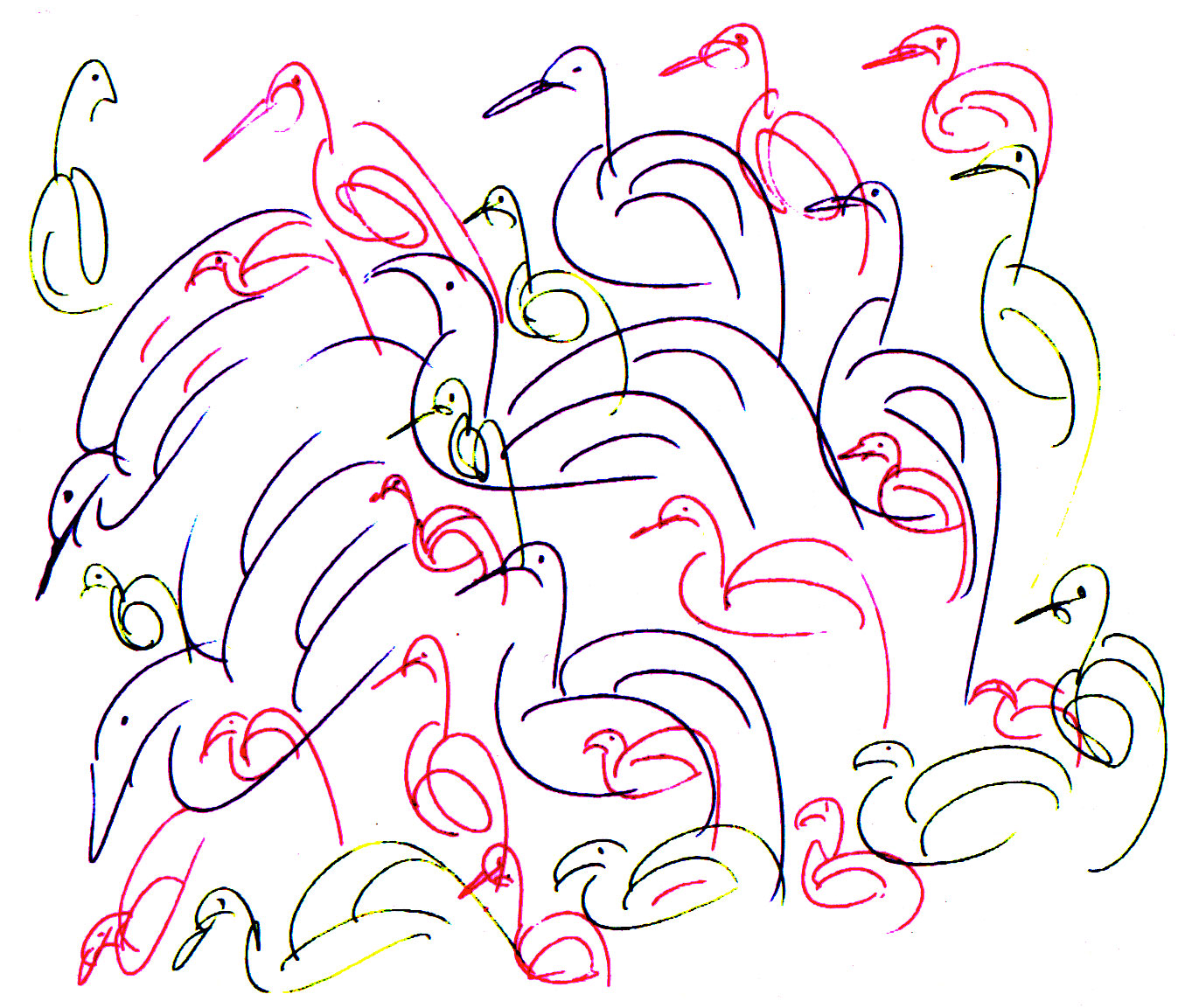 Шри Чинмой рисунок птиц